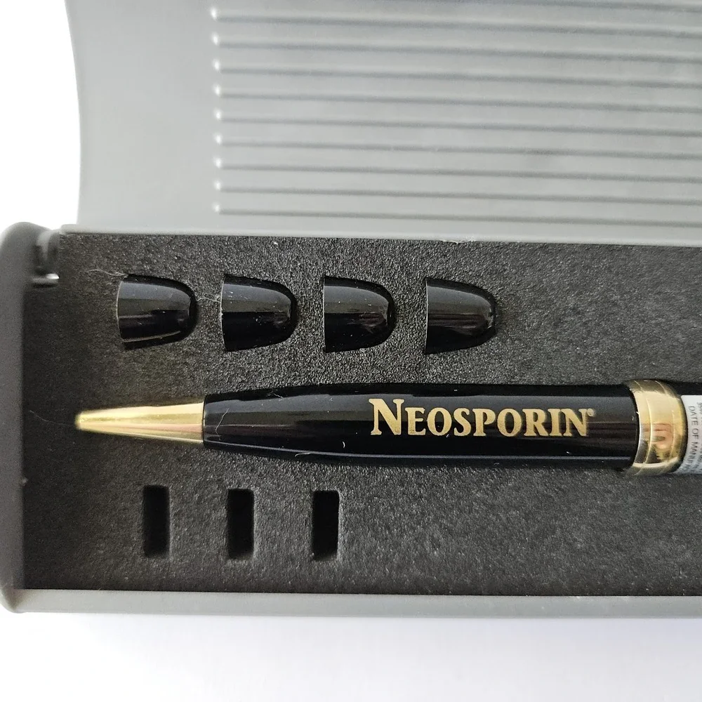 RARE Benadryl Neosporin Pharma Drug Rep Pen Laser Light Pointer W Case *AS IS*